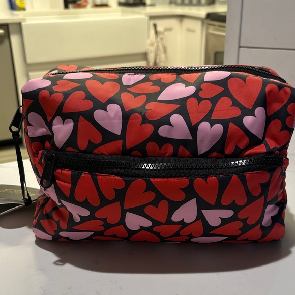 RACHEL Rachel Roy Handbags - RACHEL Rachel Roy Red and Pink Heart Cosmetic Bag
